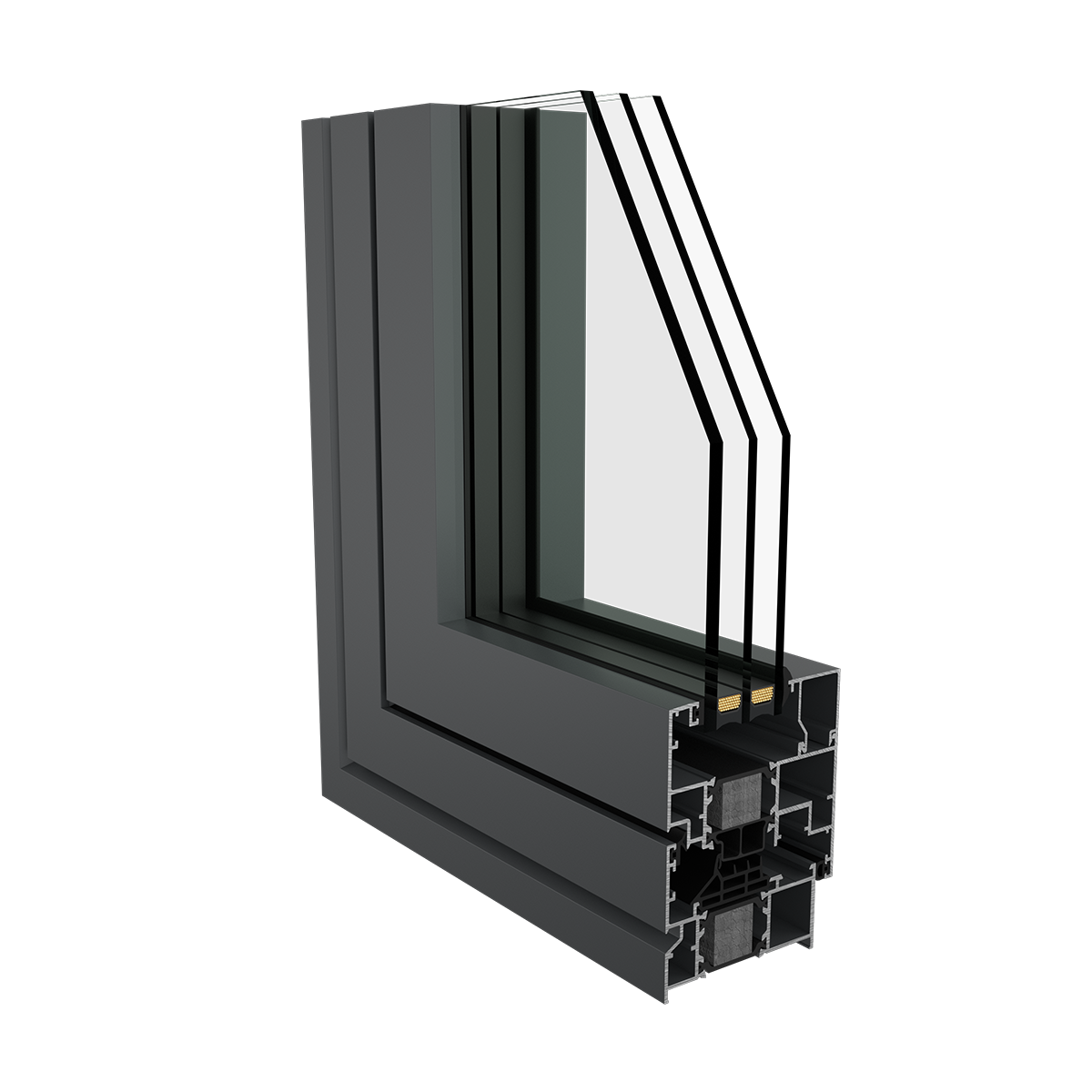 Ventana practicable de aluminio Lauda R-75 HS
